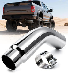 Toplamper diesel exhaust elbow chrome in 4-6 inch size adds bold rear presence.