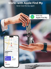 TopMade carabiner-style keychain with sturdy D-ring for secure keys