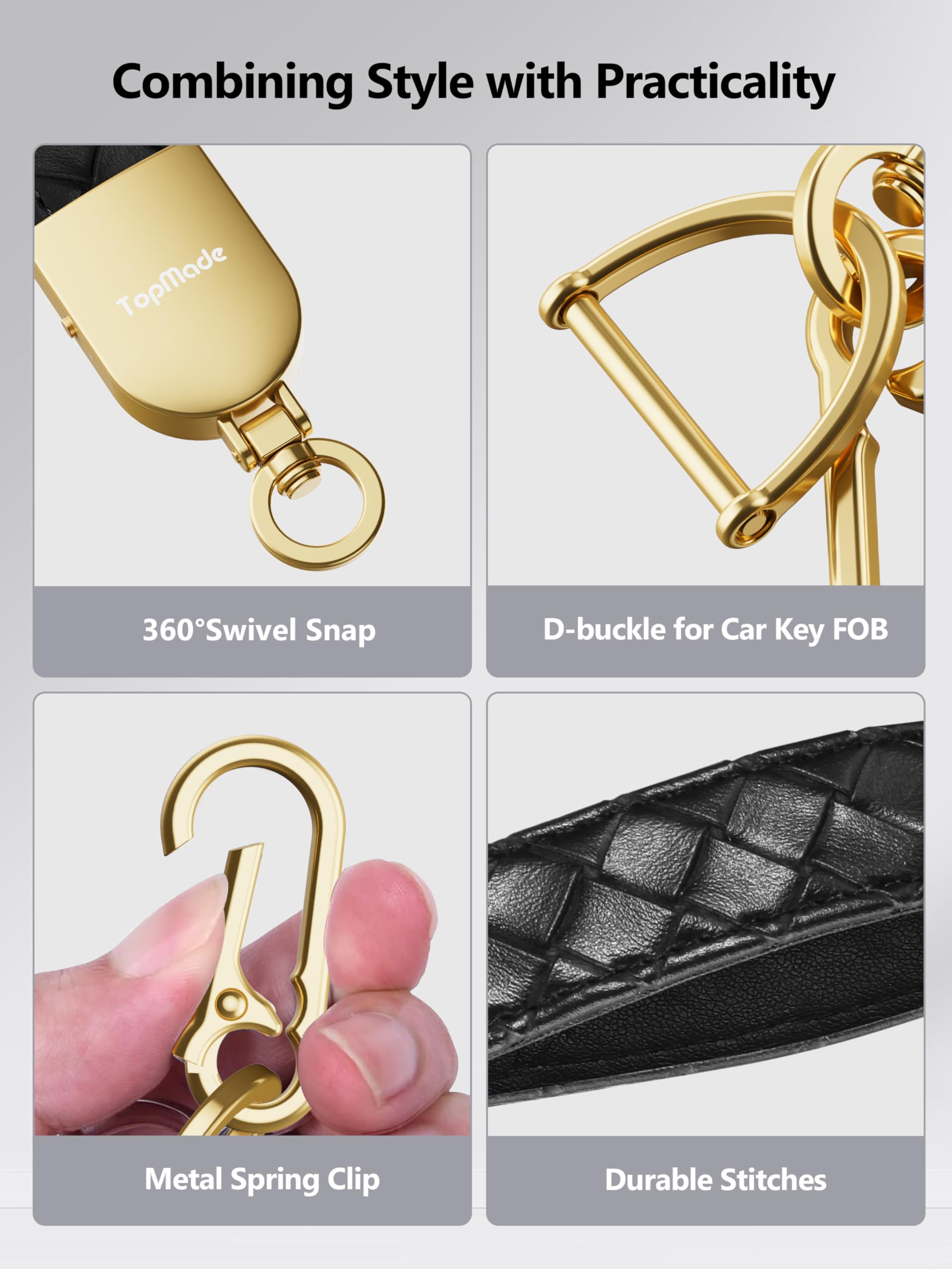 TopMade rechargeable battery keychain with long-lasting power