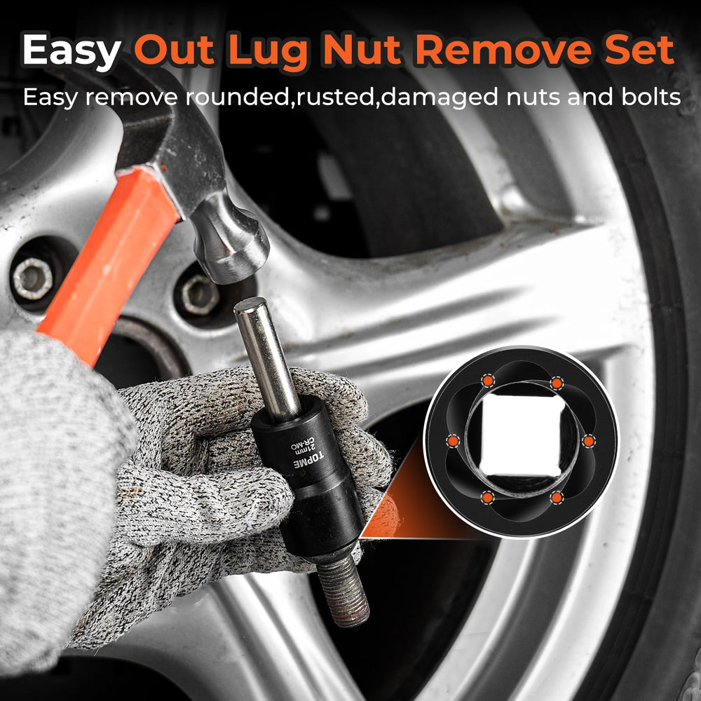 Topme 21mm extractor tackles rounded-off fasteners with ease.