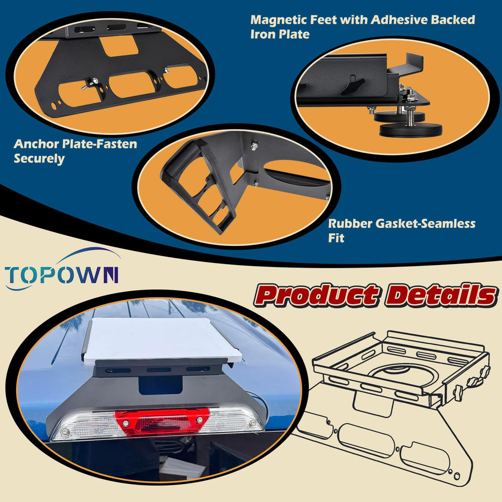 TOPOWN Powder-coated steel design resists corrosion
