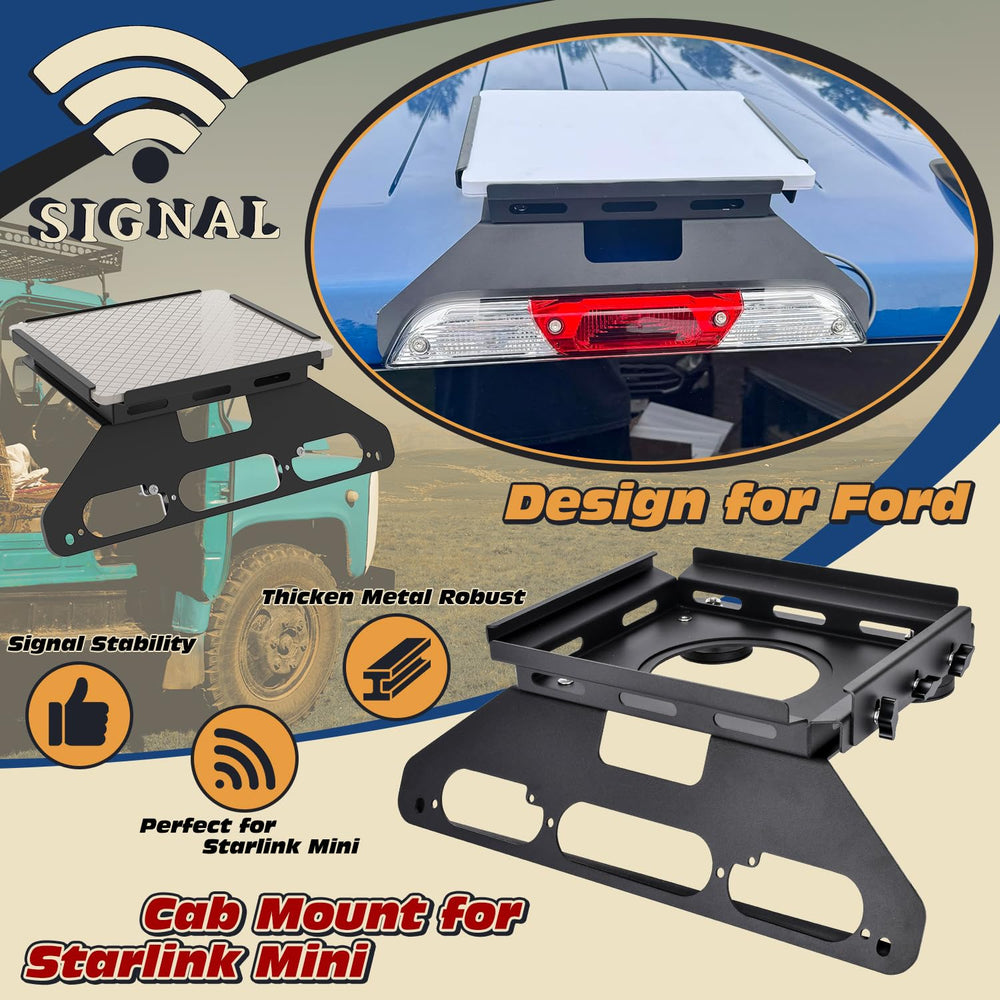 TOPOWN Starlink Mini cab mount for F-250-F-550 offering rugged support