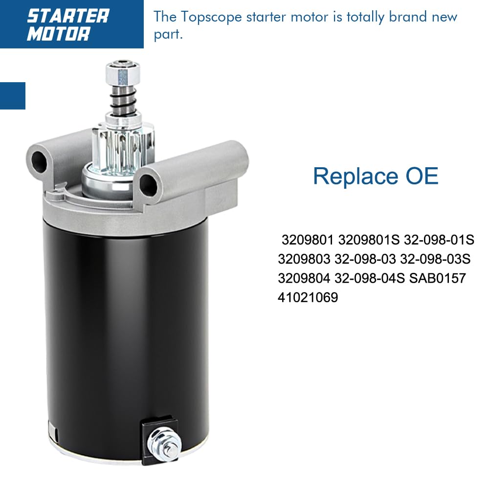 TOPSCOPE Kohler starter compatible with Cub Cadet and Cub brand models.