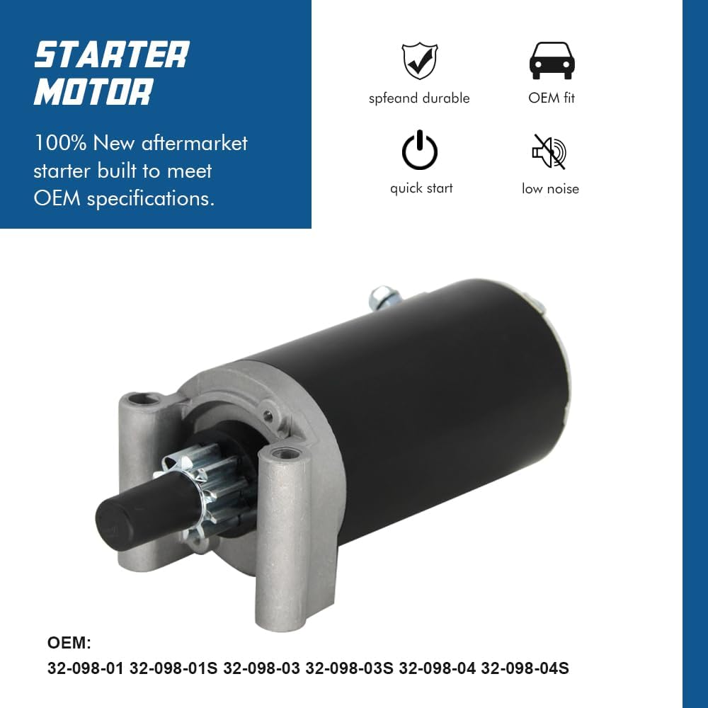 Close-up of sturdy terminals on the TOPSCOPE starter motor for reliability.