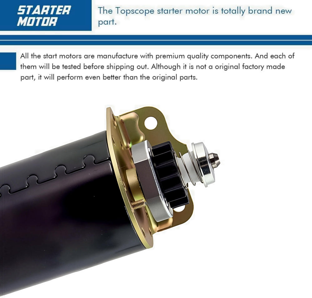 TOPSCOPE starter motor terminal connection closeup highlights secure wiring options