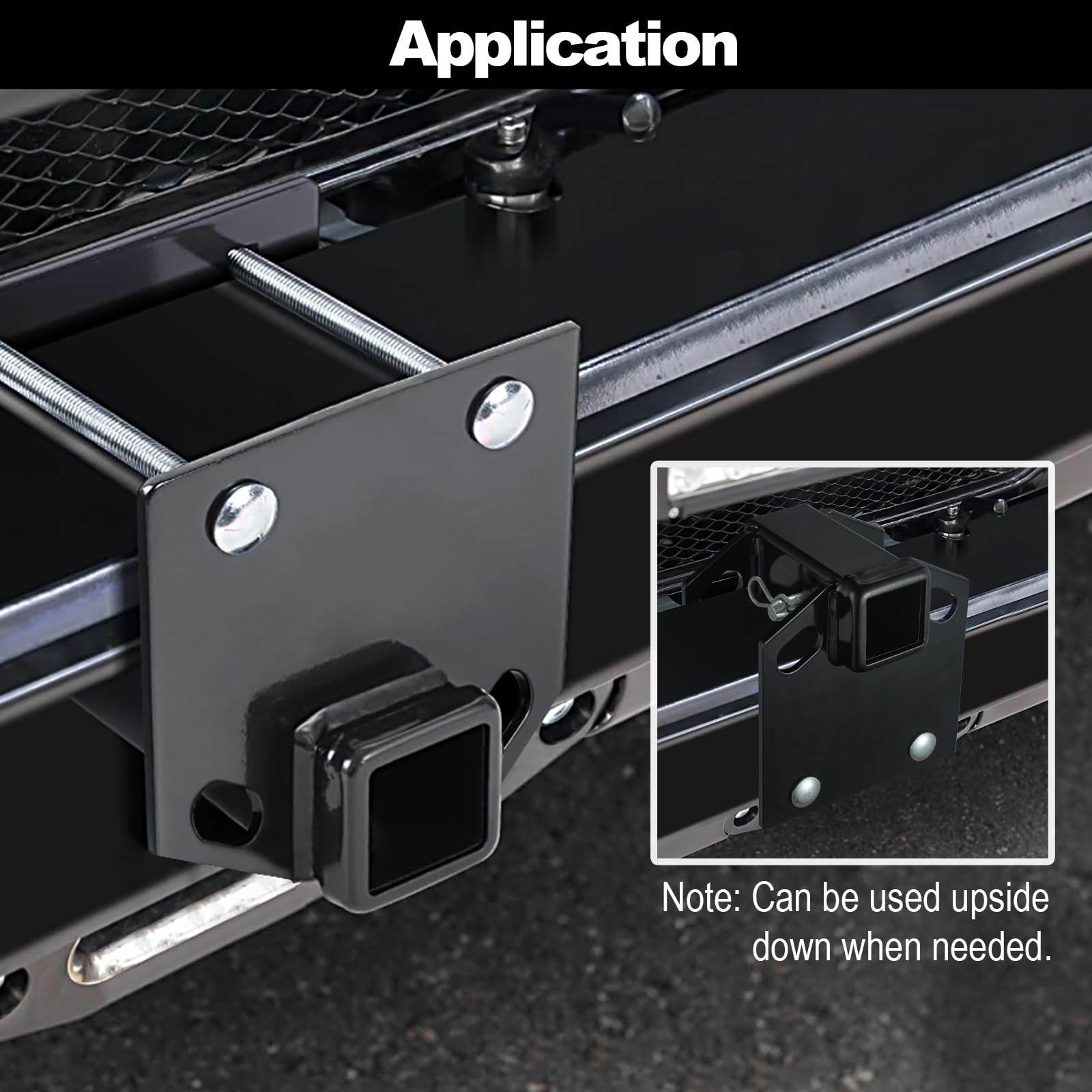 TOPSHINE bumper hitch enables bike racks, luggage, and kayak attachments.