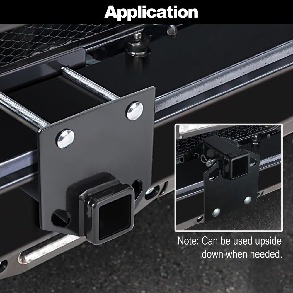 TOPSHINE bumper hitch enables bike racks, luggage, and kayak attachments.