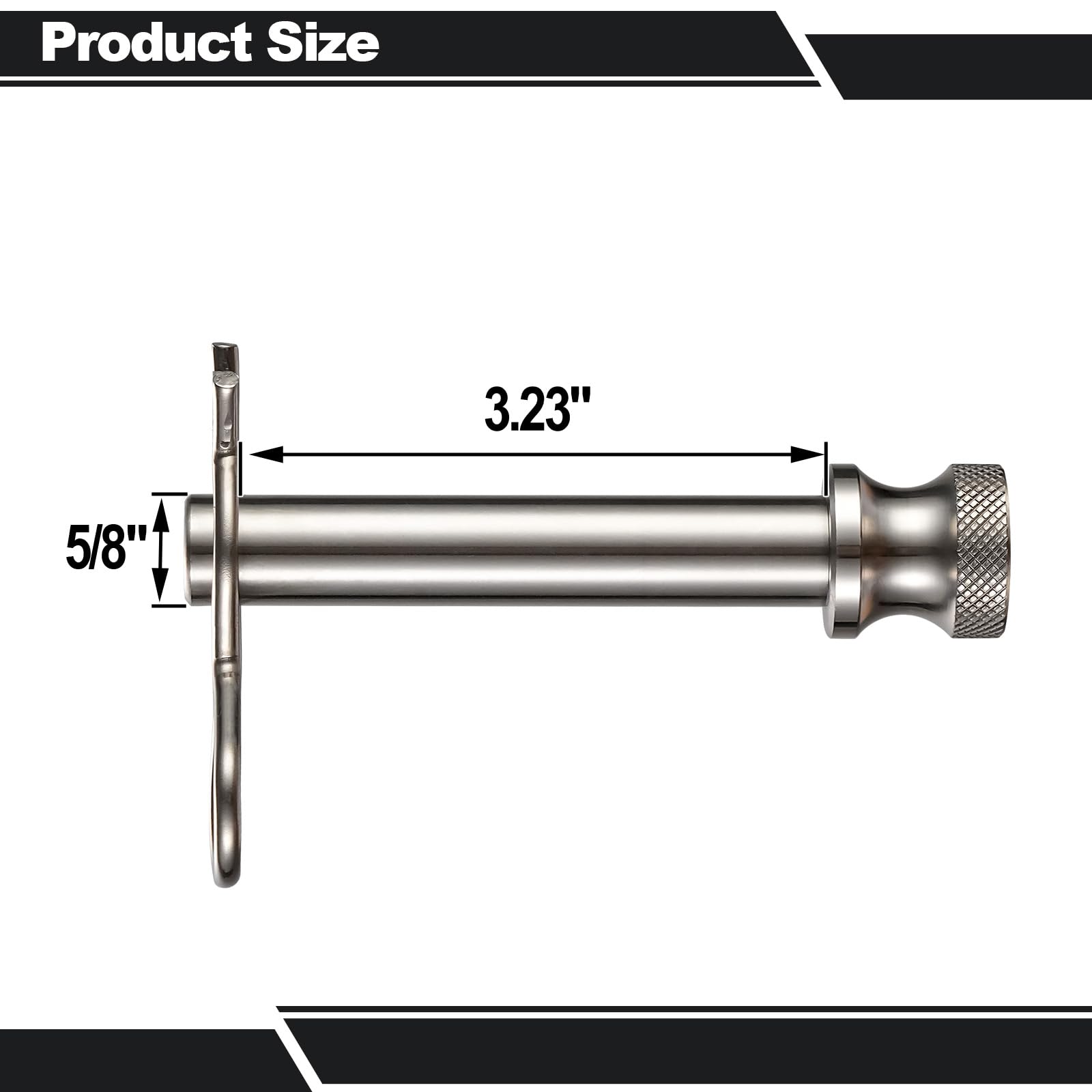 TOPSHINE stainless steel hitch pin close-up showing rust resistance