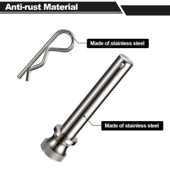 TOPSHINE trailer hitch pin 5-8 diameter compatible with 2.5-inch receivers