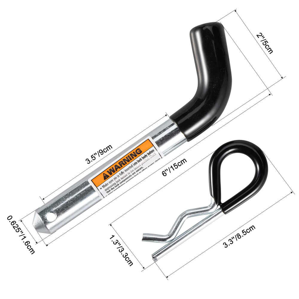 TOPSHINE zinc-plated hitch pin resists dust and corrosion
