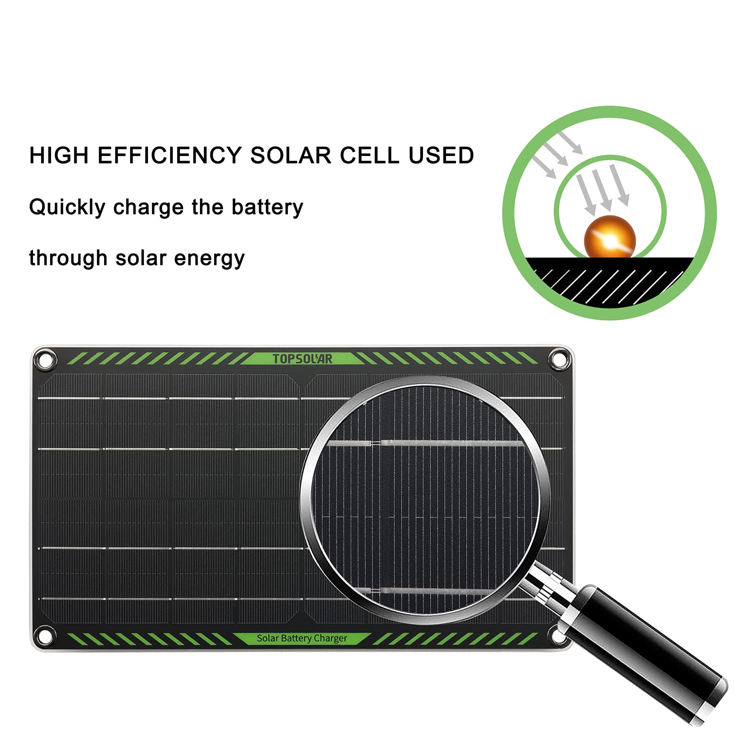 Topsolar cigarette-lighter plug with extension cable for easy solar charging