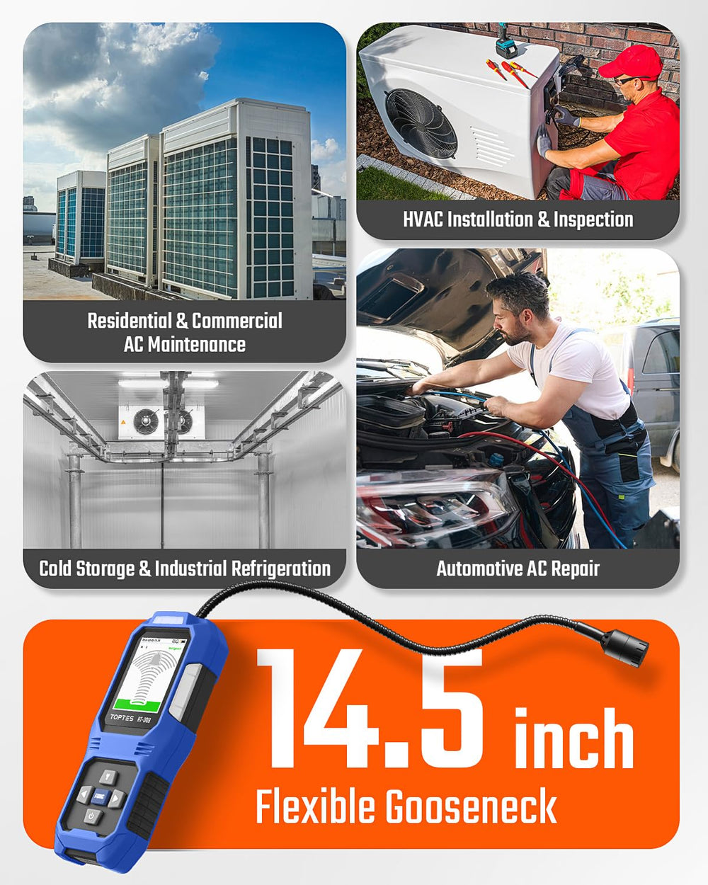 TOPTES RT-389 rugged housing is waterproof, explosion-proof and dustproof for harsh environments.