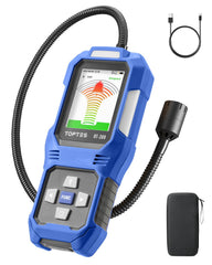 TOPTES RT-389 refrigerant leak detector with gooseneck for precise access in tight automotive spots.