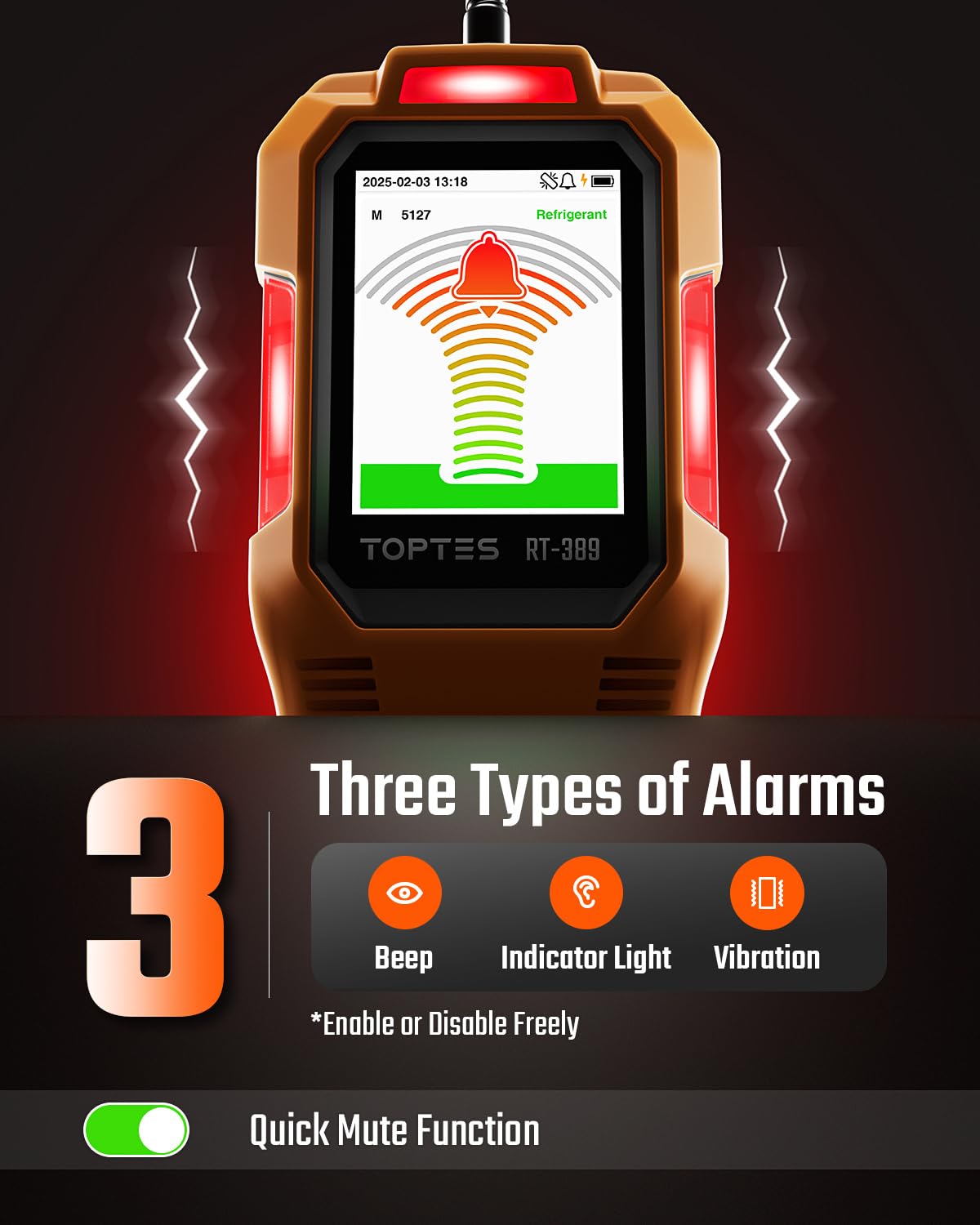 TOPTES RT-389 TFT display with adjustable brightness
