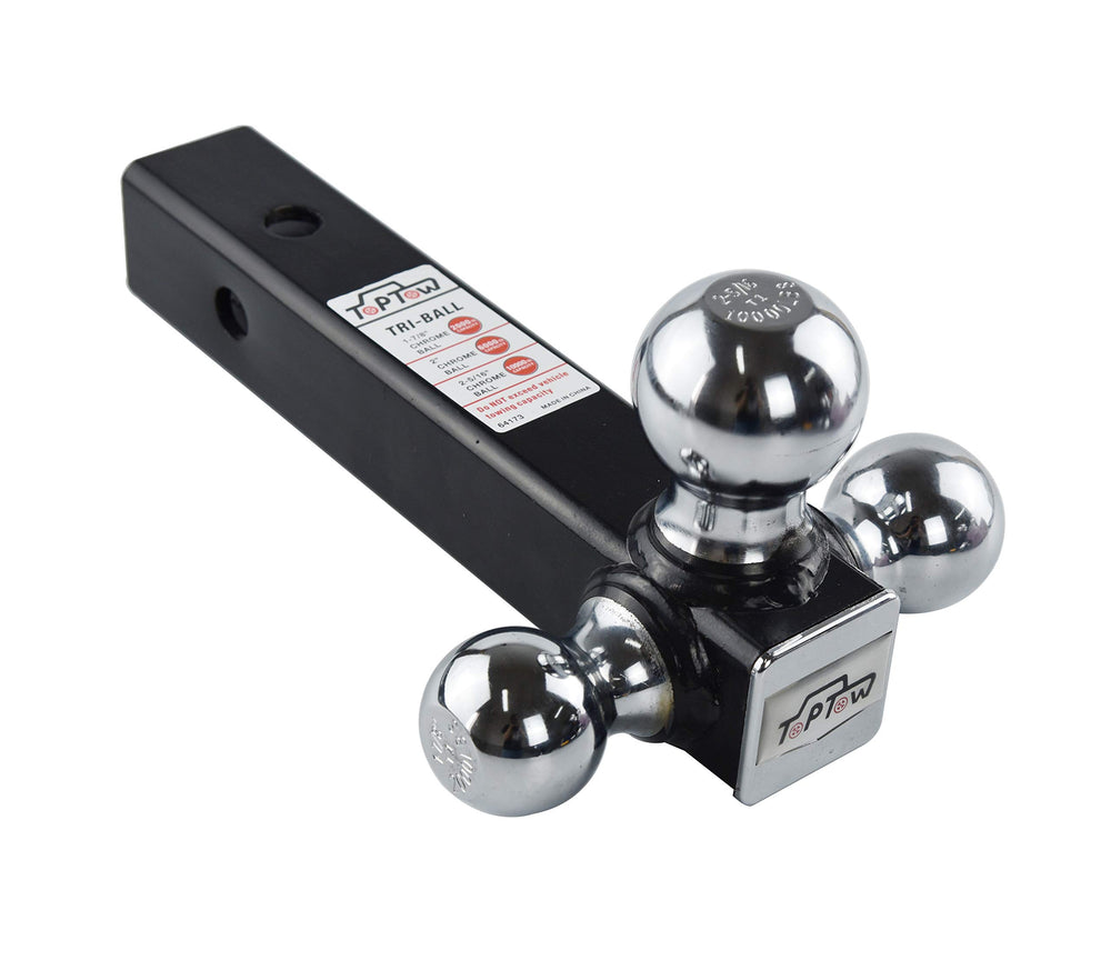 TOPTOW tri-ball mount fits 2-inch receivers for flexible towing