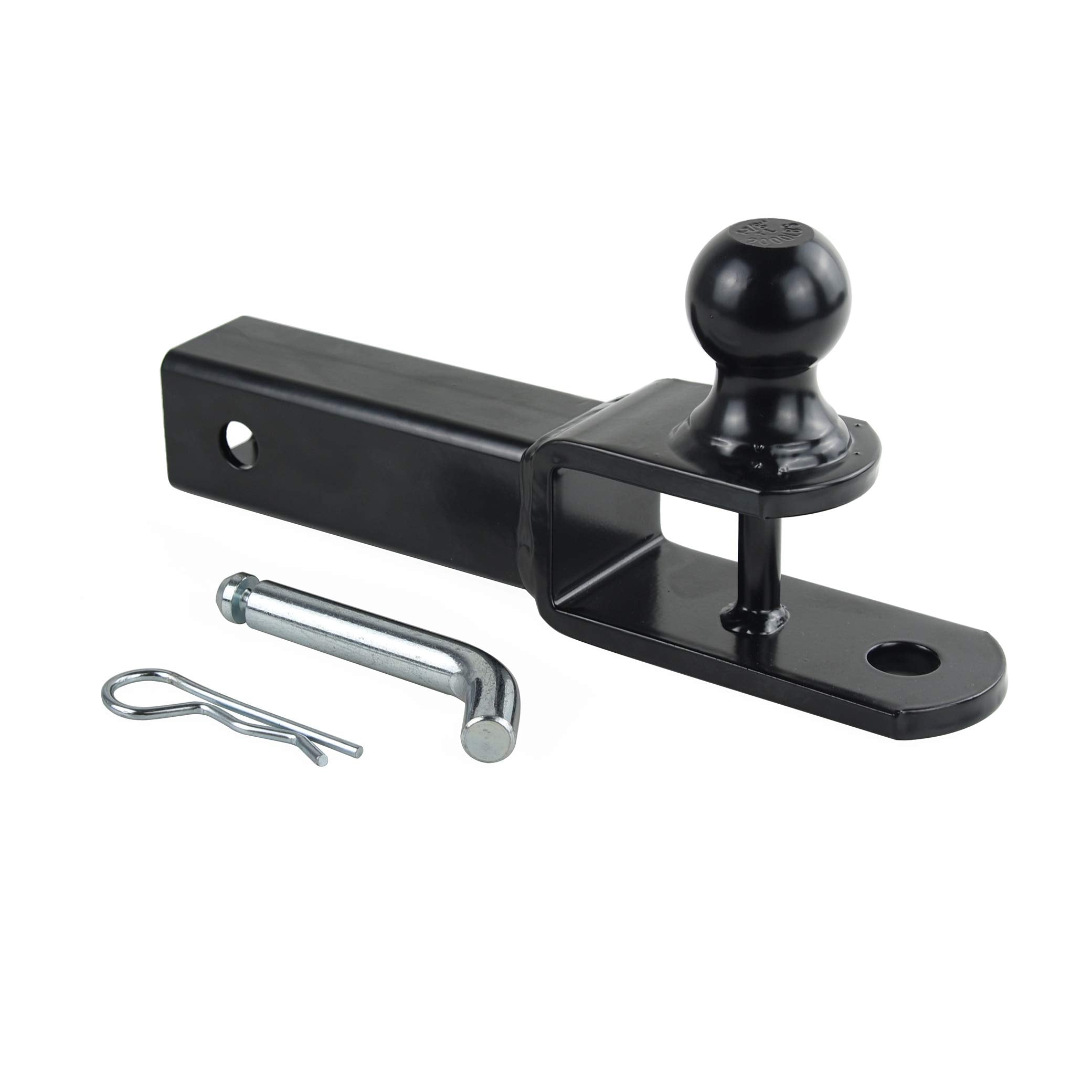 TOPTOW 3-in-1 hitch with 1-7/8 in ball for 2 in receivers, versatile towing for ATVs