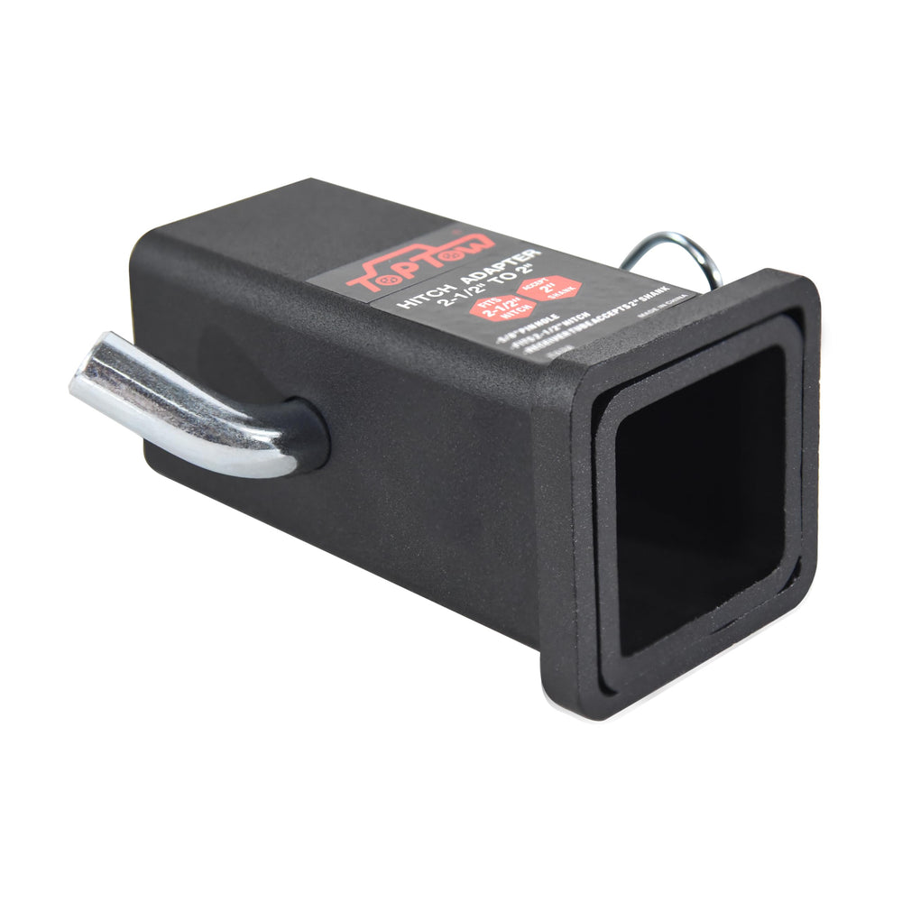 5/8 in hole accommodates hitch pin kit for secure towing setups.