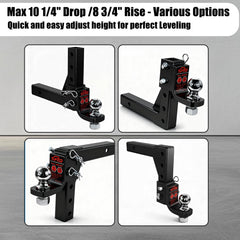 TOPTOW hitch pin and clip set for quick, secure mounting