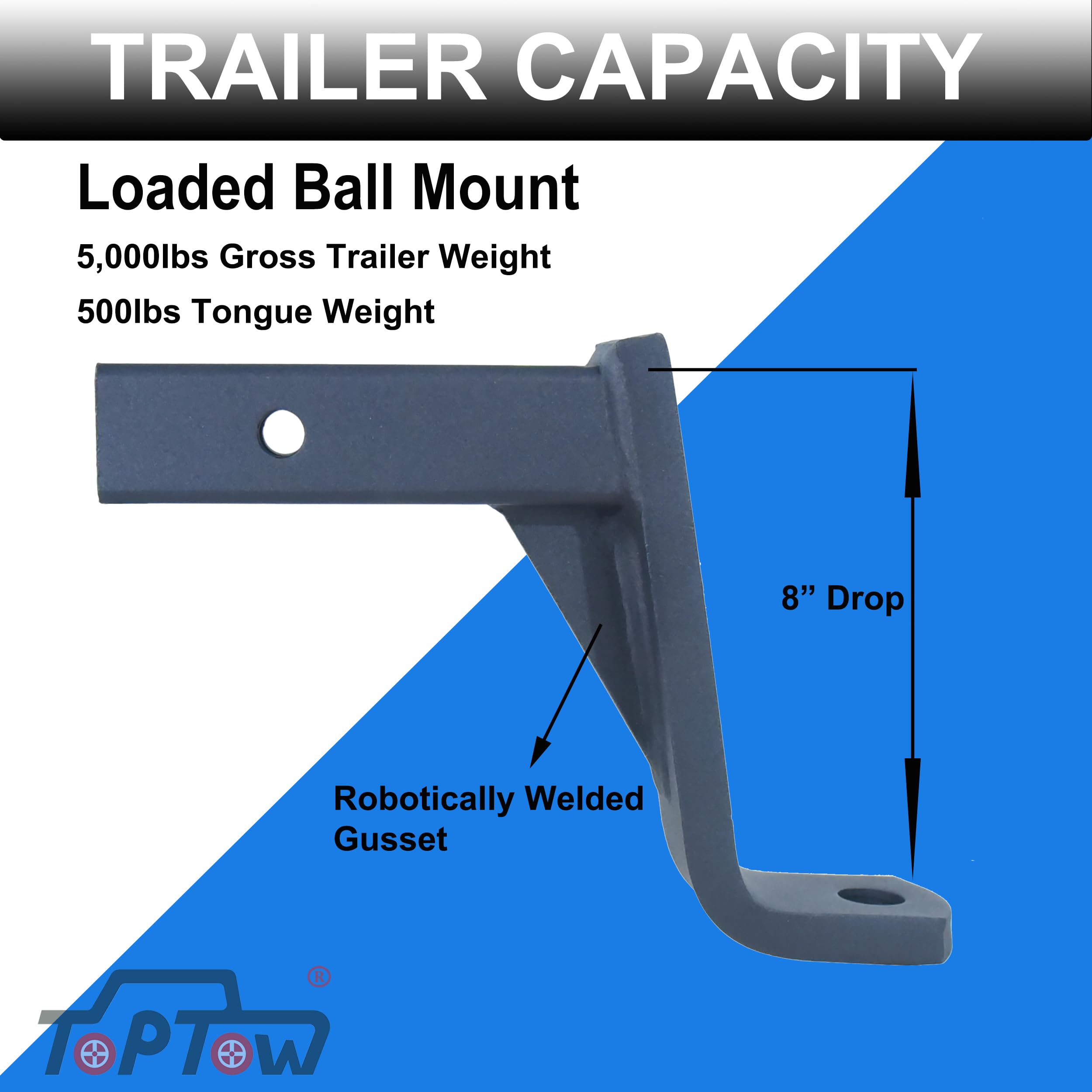TOPTOW 64167 easy-to-assemble hitch system for quick setup