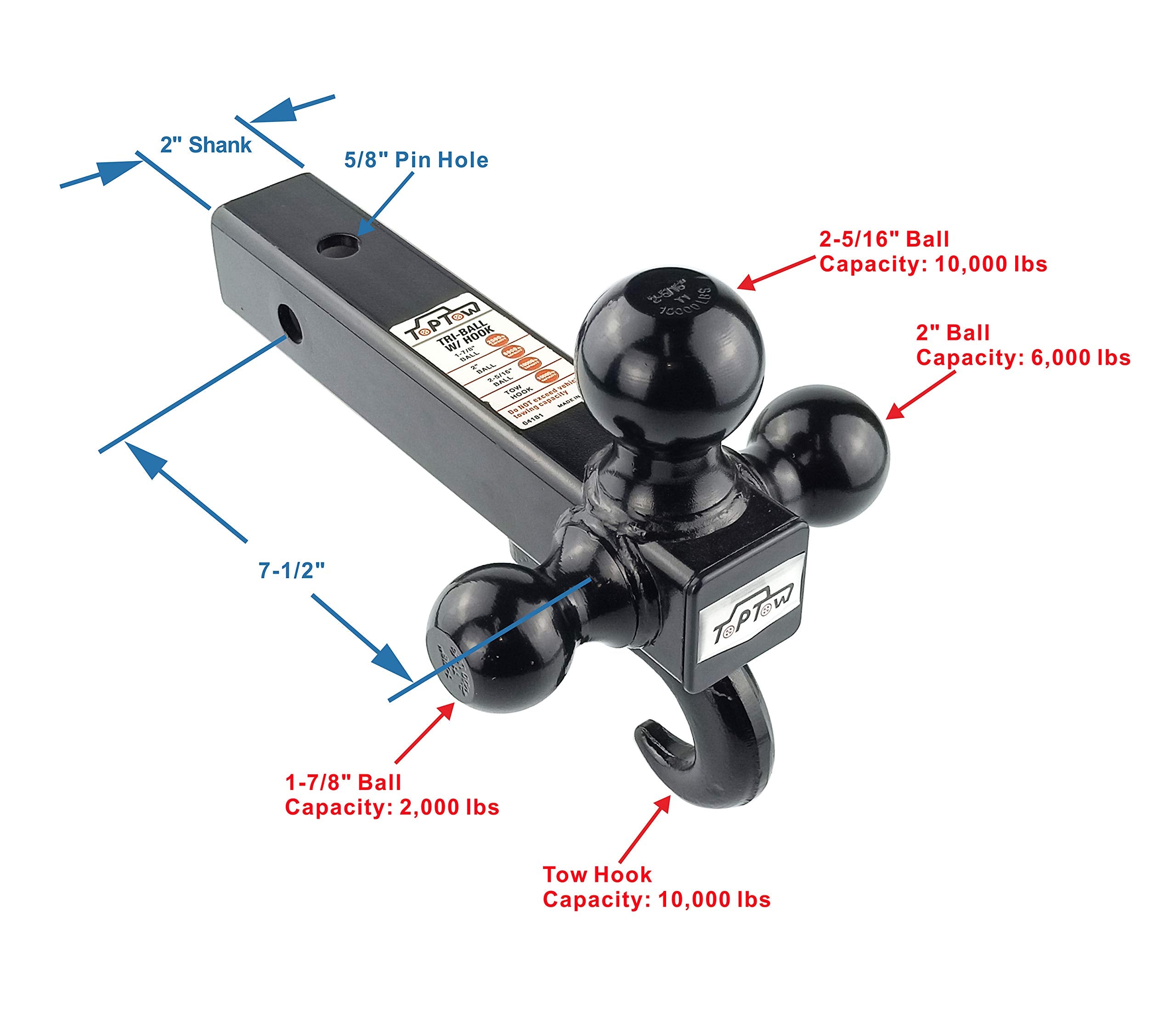 TOPTOW 64181 hollow shank shown for easy insertion into receivers