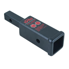 TOPTOW 64408 hitch adapter converts 1-1/4 to 2 inches for accessory fit.