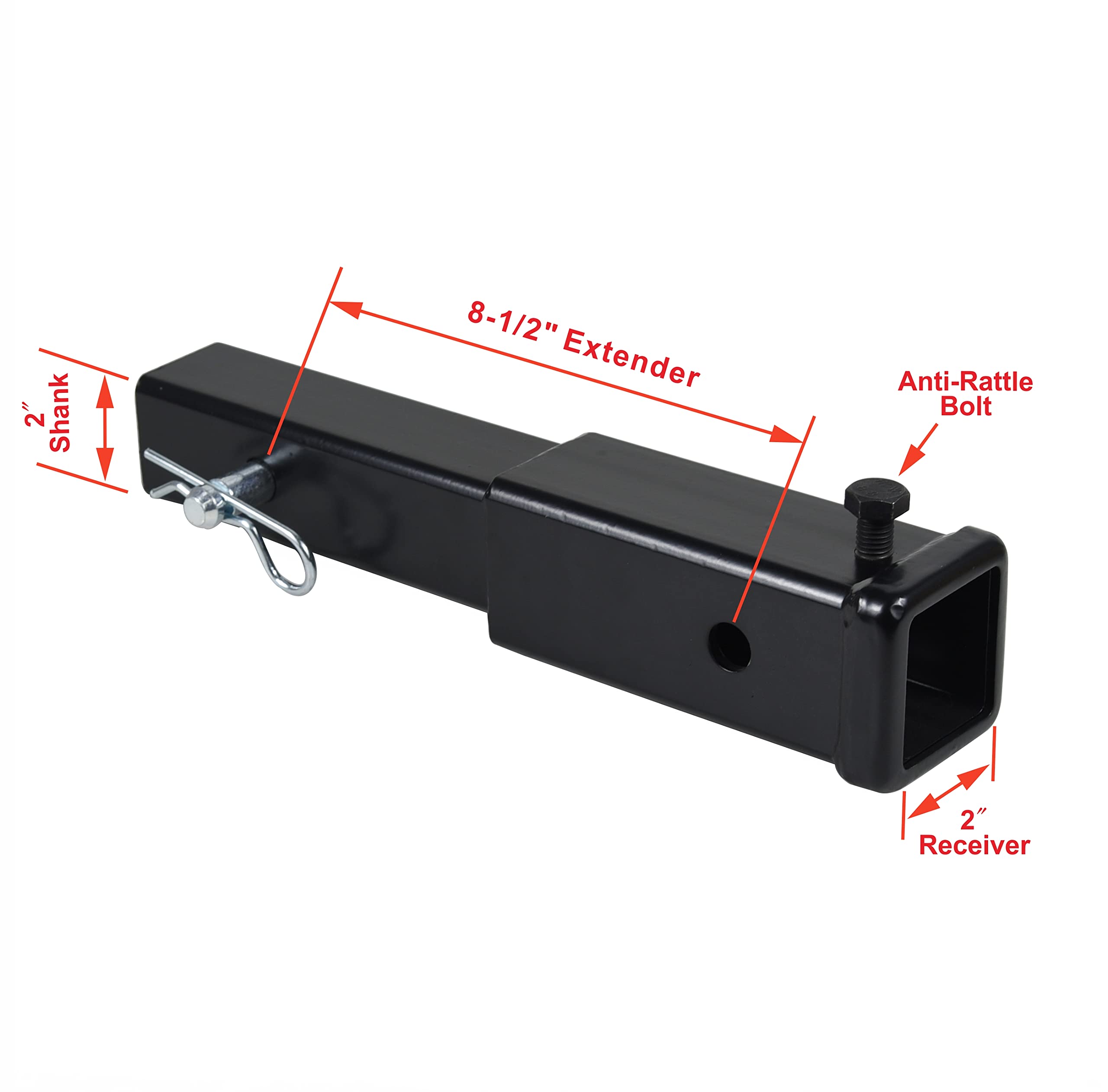 TOPTOW anti-rattle stabilizer reduces wobble at hitch joints.