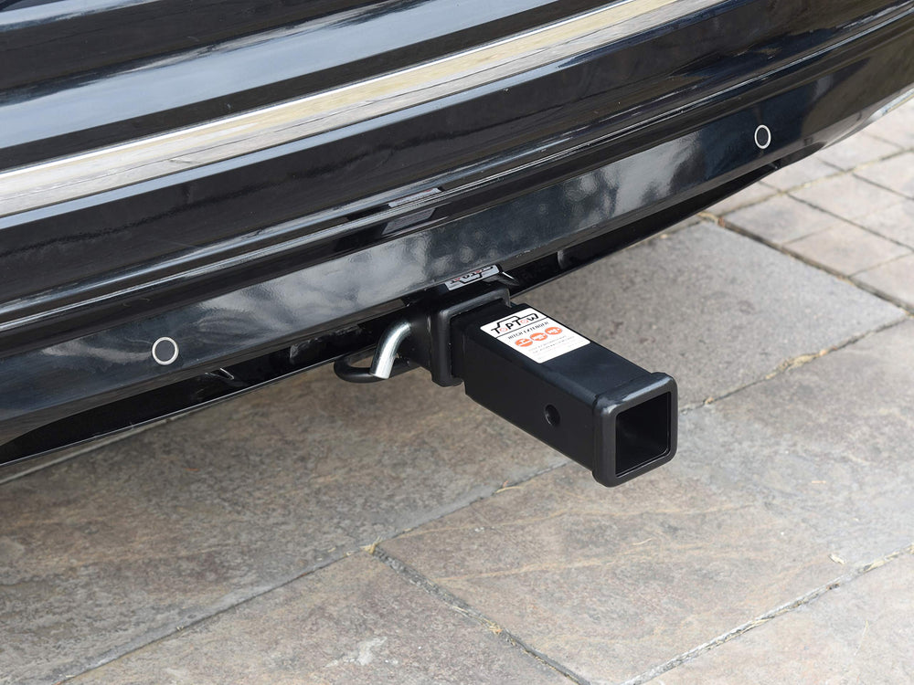 TOPTOW easy-install hitch extender ready for quick setup.