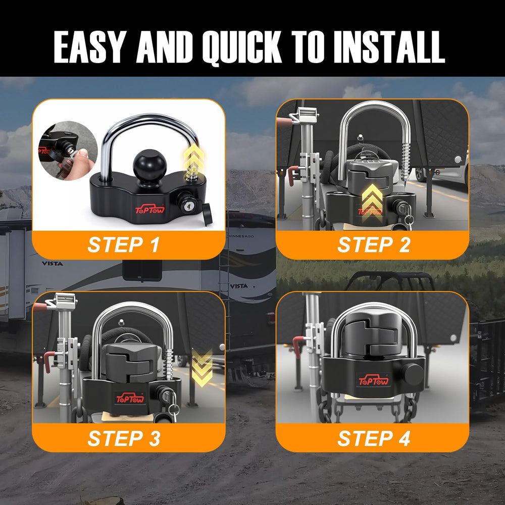 TOPTOW two flat keys included for easy access and replacement.