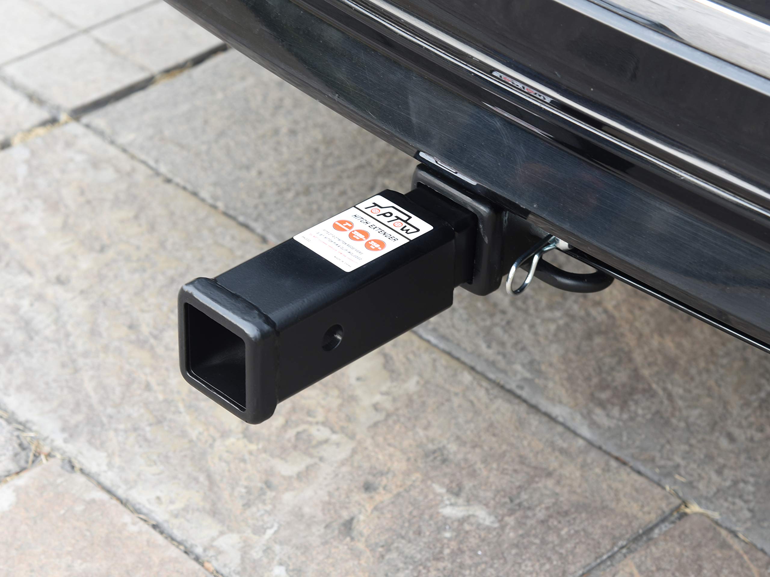 TOPTOW 5/8 inch hitch pin secures extension securely.