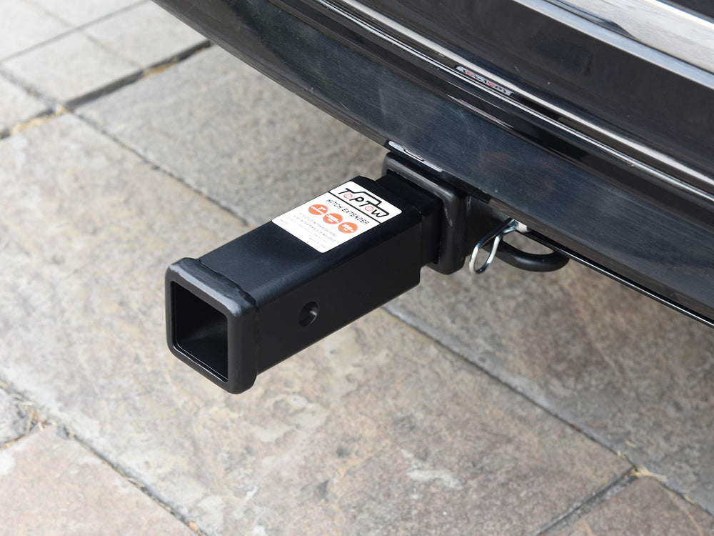 TOPTOW 5/8 inch hitch pin secures extension securely.