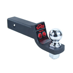 TOPTOW hitch pin and clip included for secure connection during towing.