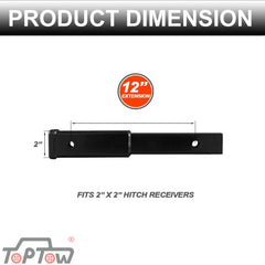 TOPTOW included 5/8 inch hitch pin and clip simplifies installation.