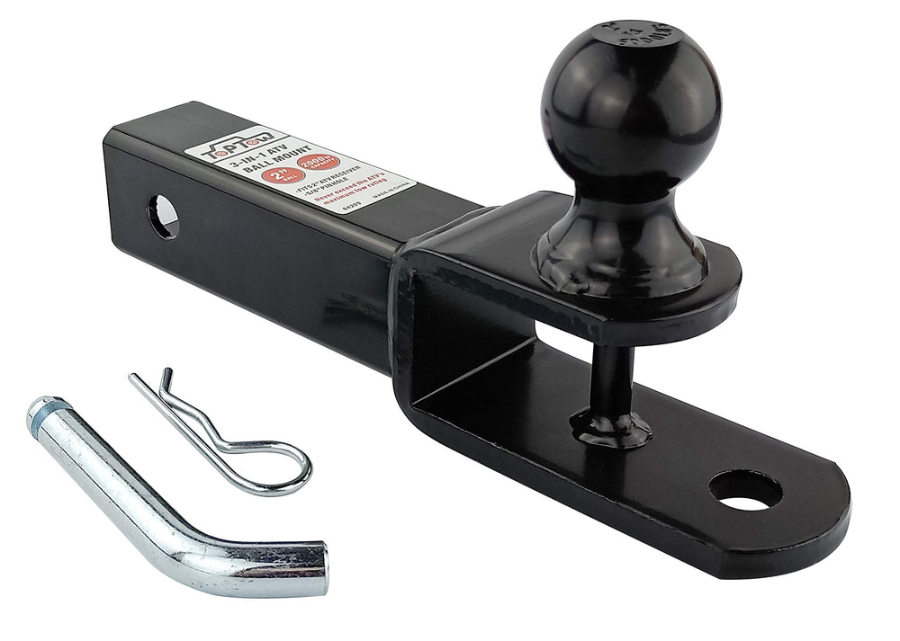 TOPTOW square shank hitch mount ready for 2-inch receivers