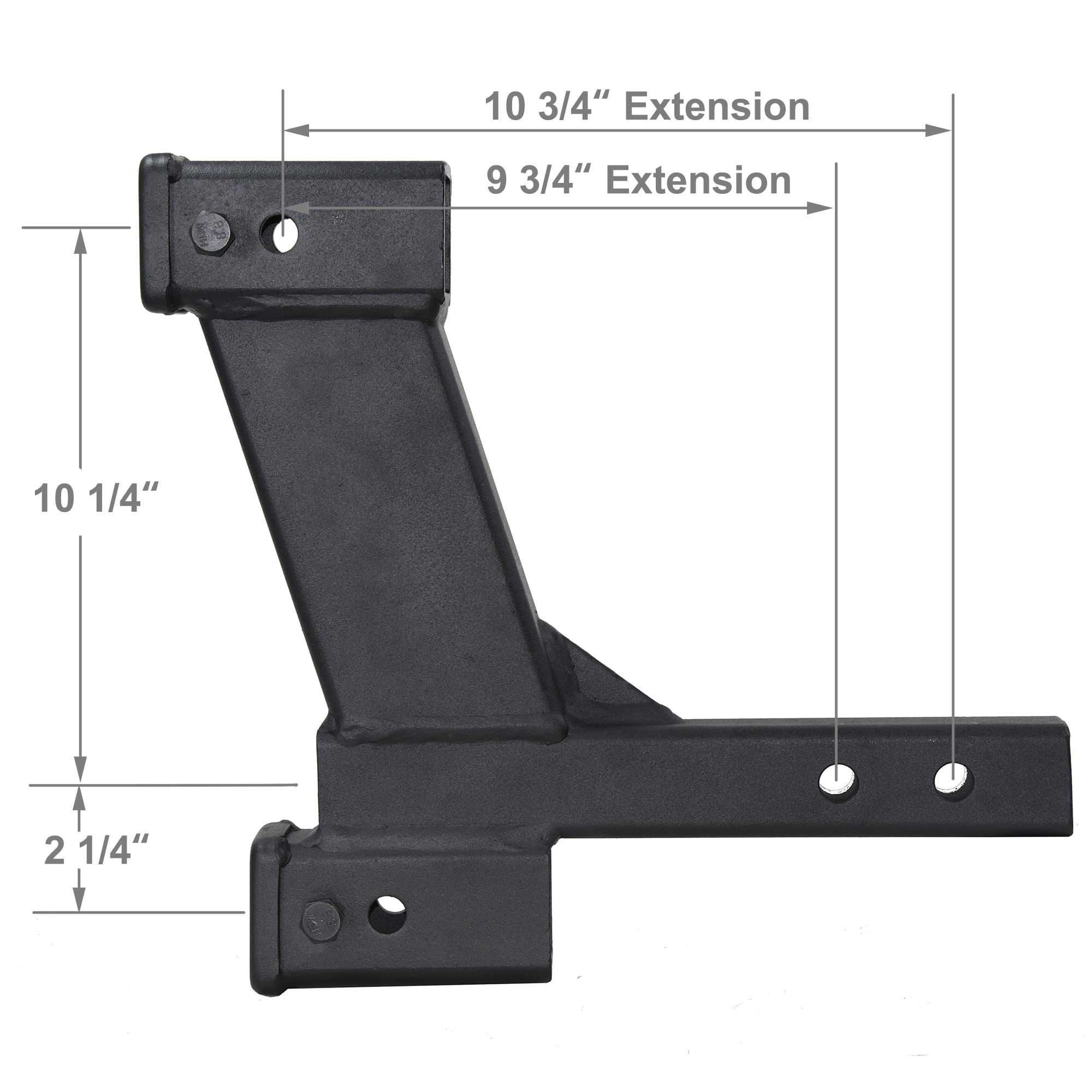 TOPTOW extender features anti-rattle bolt for improved stability.