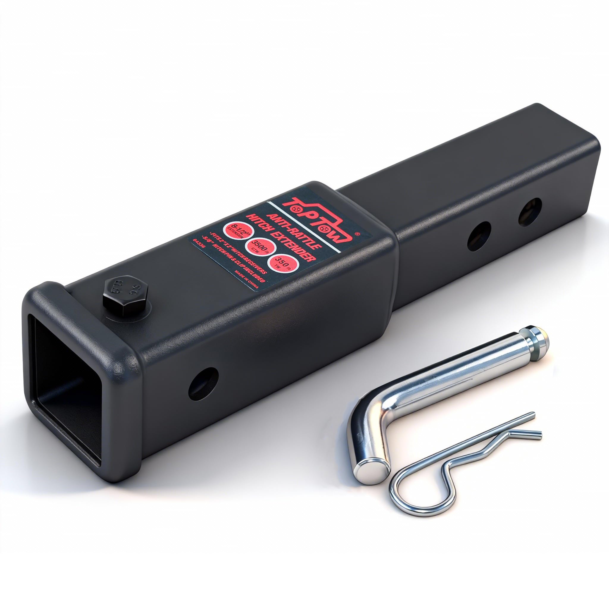 TOPTOW trailer hitch extender installed on a vehicle for extra space