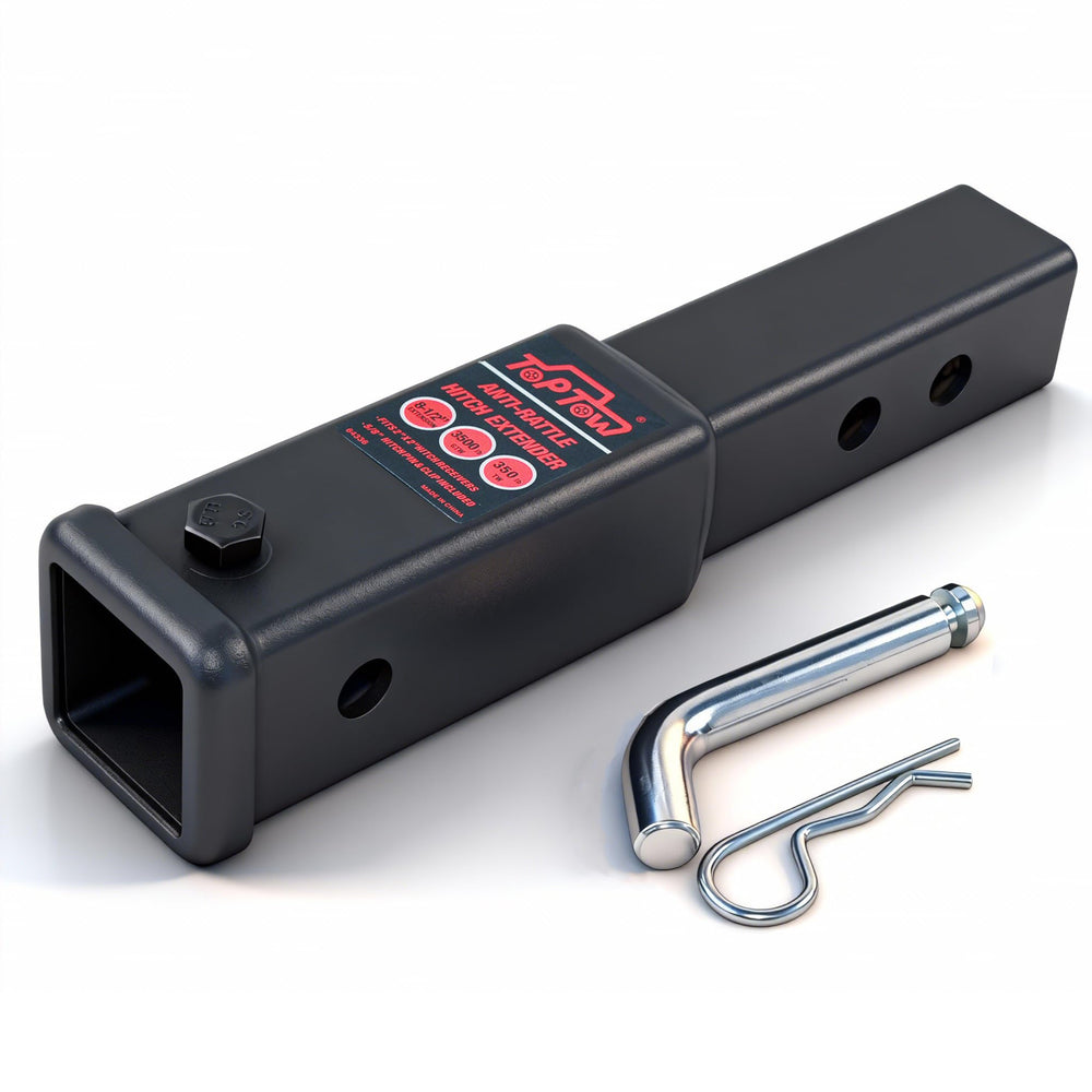 TOPTOW trailer hitch extender installed on a vehicle for extra space