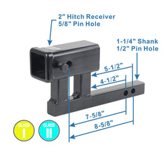 TOPTOW Extender provides a 4-1/4in rise/drop for improved clearance.