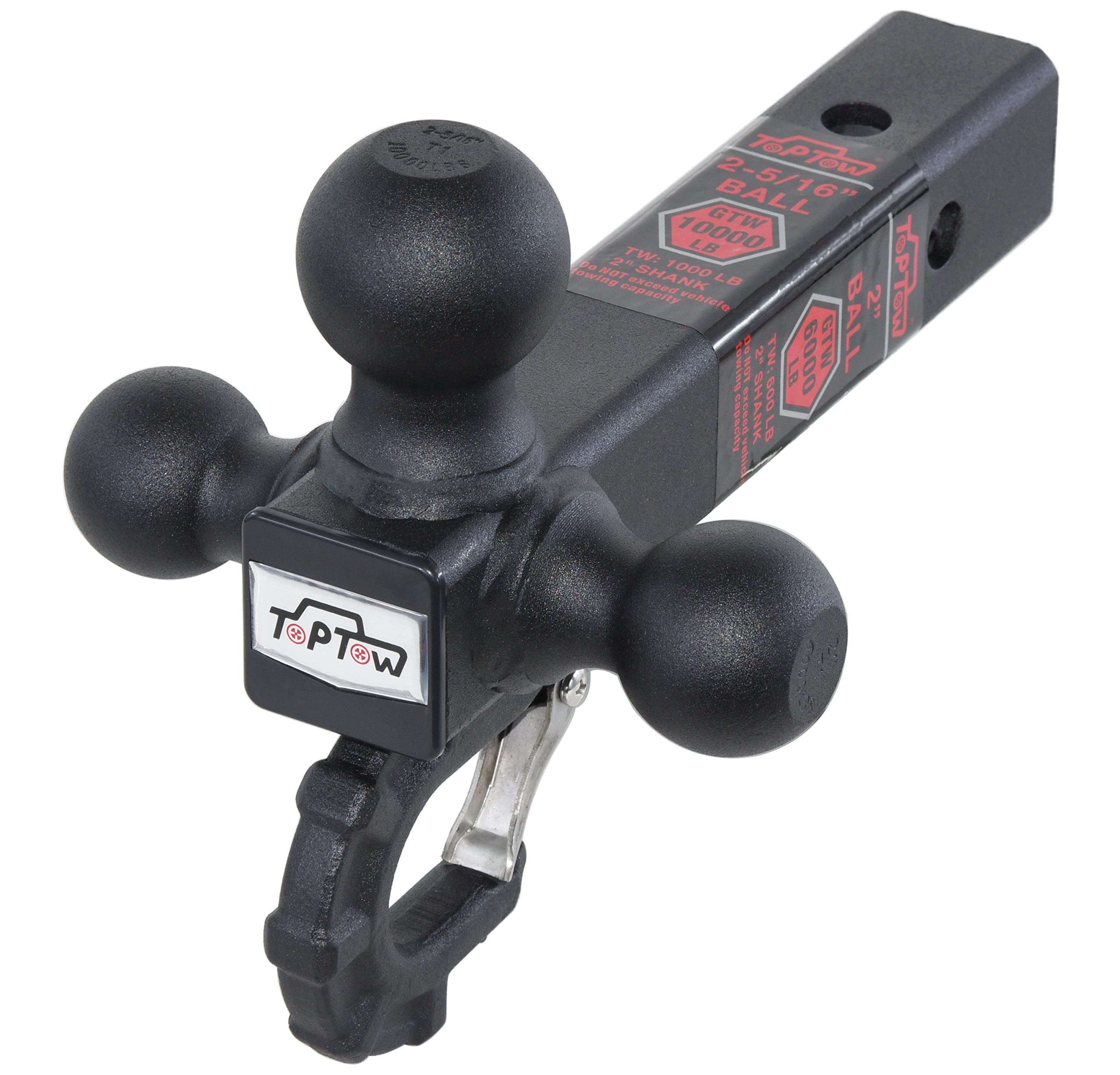TOPTOW tri-ball hitch assembly for versatile towing applications on trucks and SUVs.