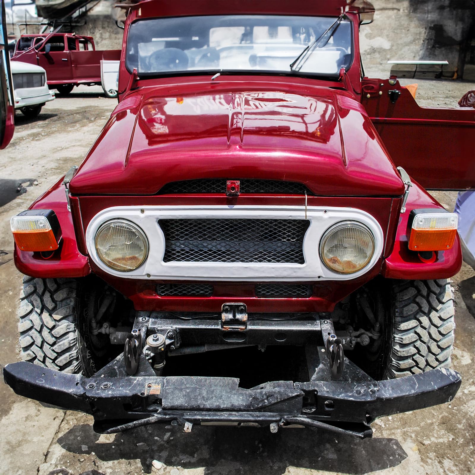TopZea vehicle recovery tow hooks suitable for trucks SUVs and ATVs