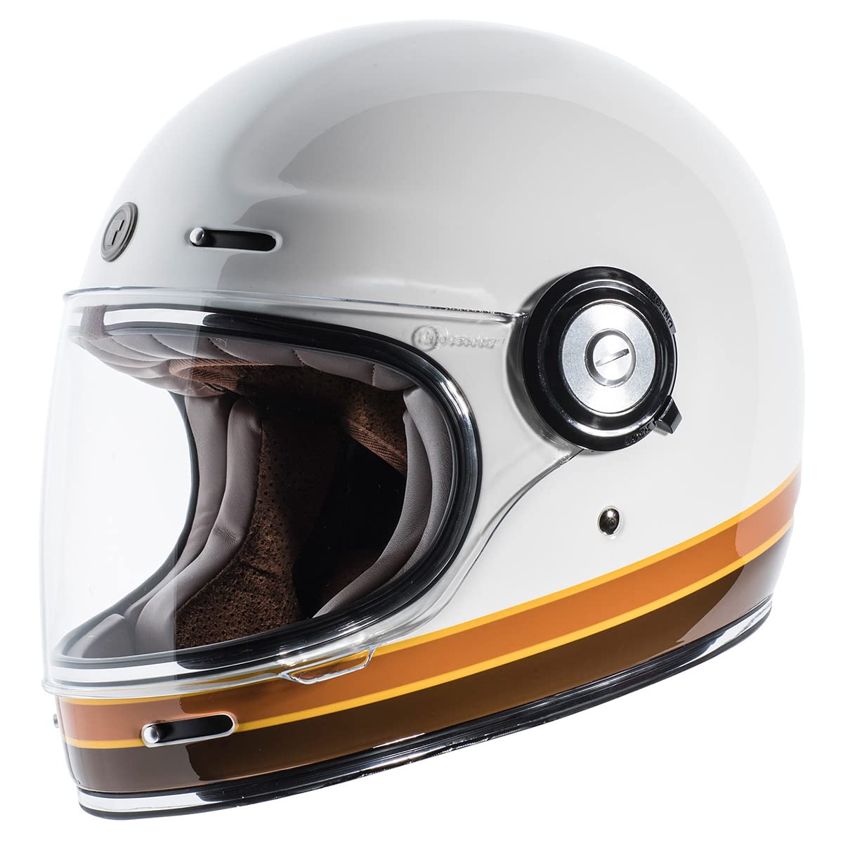 TORC T1 dreamliner tan gloss front view highlighting retro styling and fit.