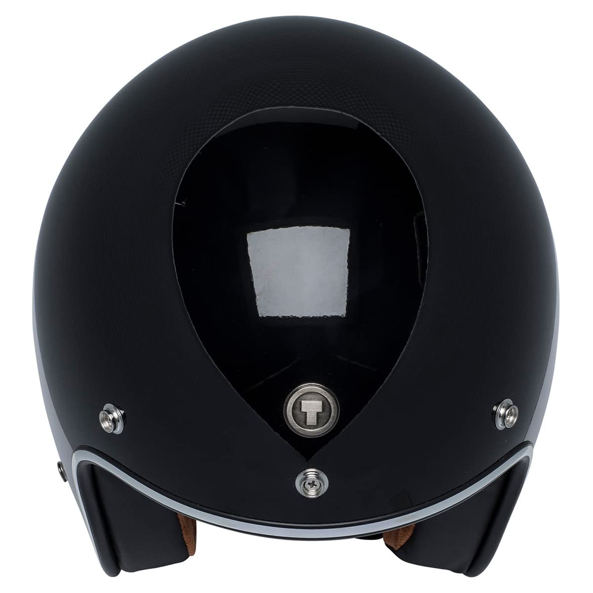 TORC T50 Route 66 open-face helmet inner detail, removable washable cheek pads for easy cleaning.