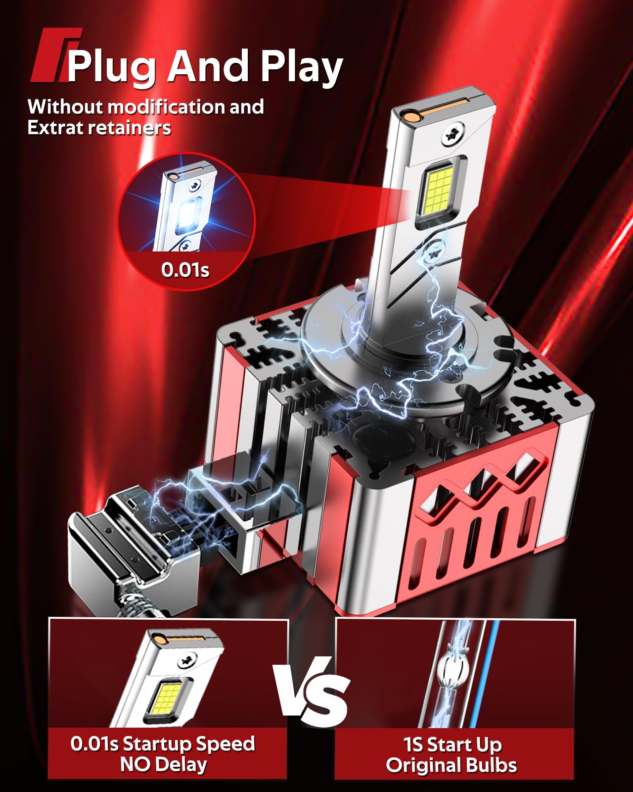 Torchbeam D1S ice blue bulb rapid start technology reduces delay