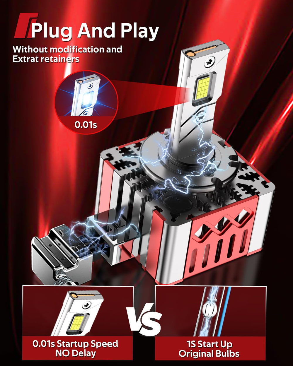 Torchbeam D1S ice blue bulb rapid start technology reduces delay