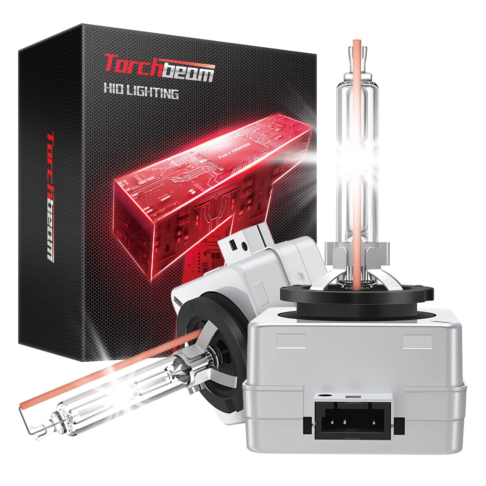 Torchbeam D3S bulbs in front box packaging indicating OEM replacement suitability.