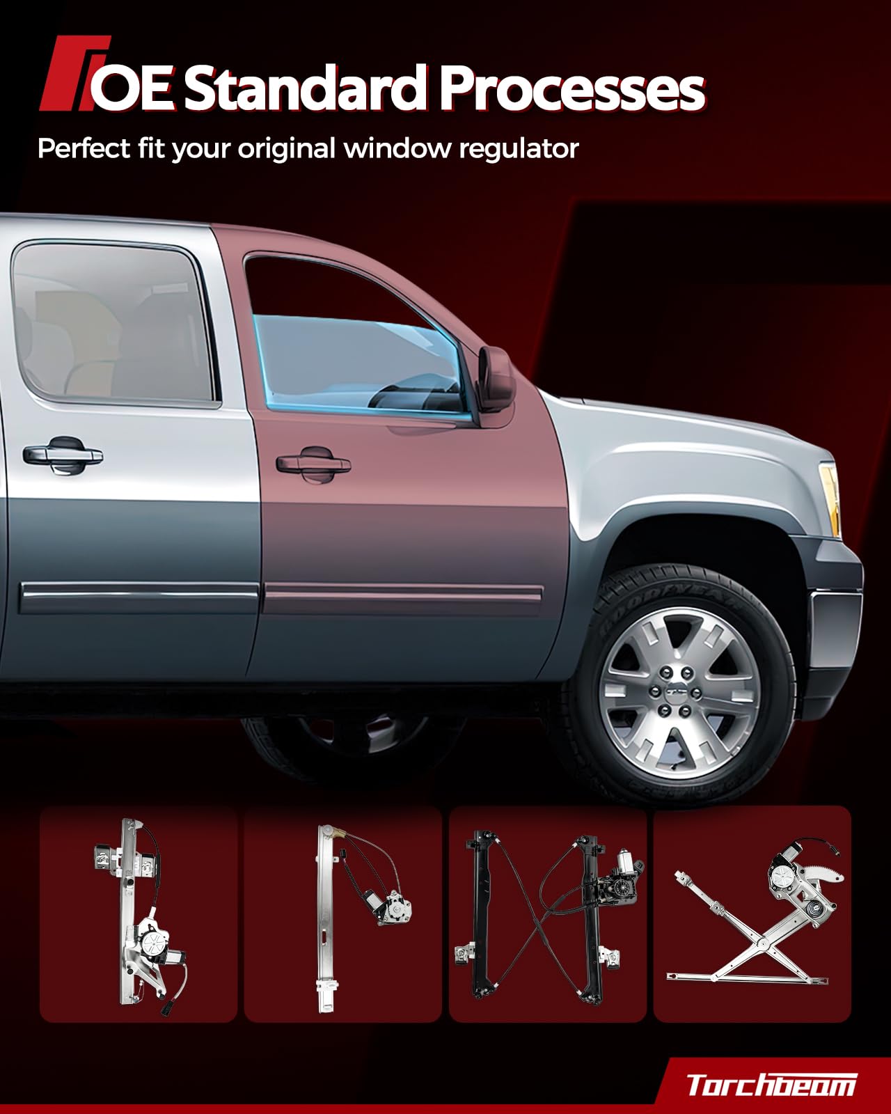 Torchbeam Marauder regulator assembly supports steady window movement