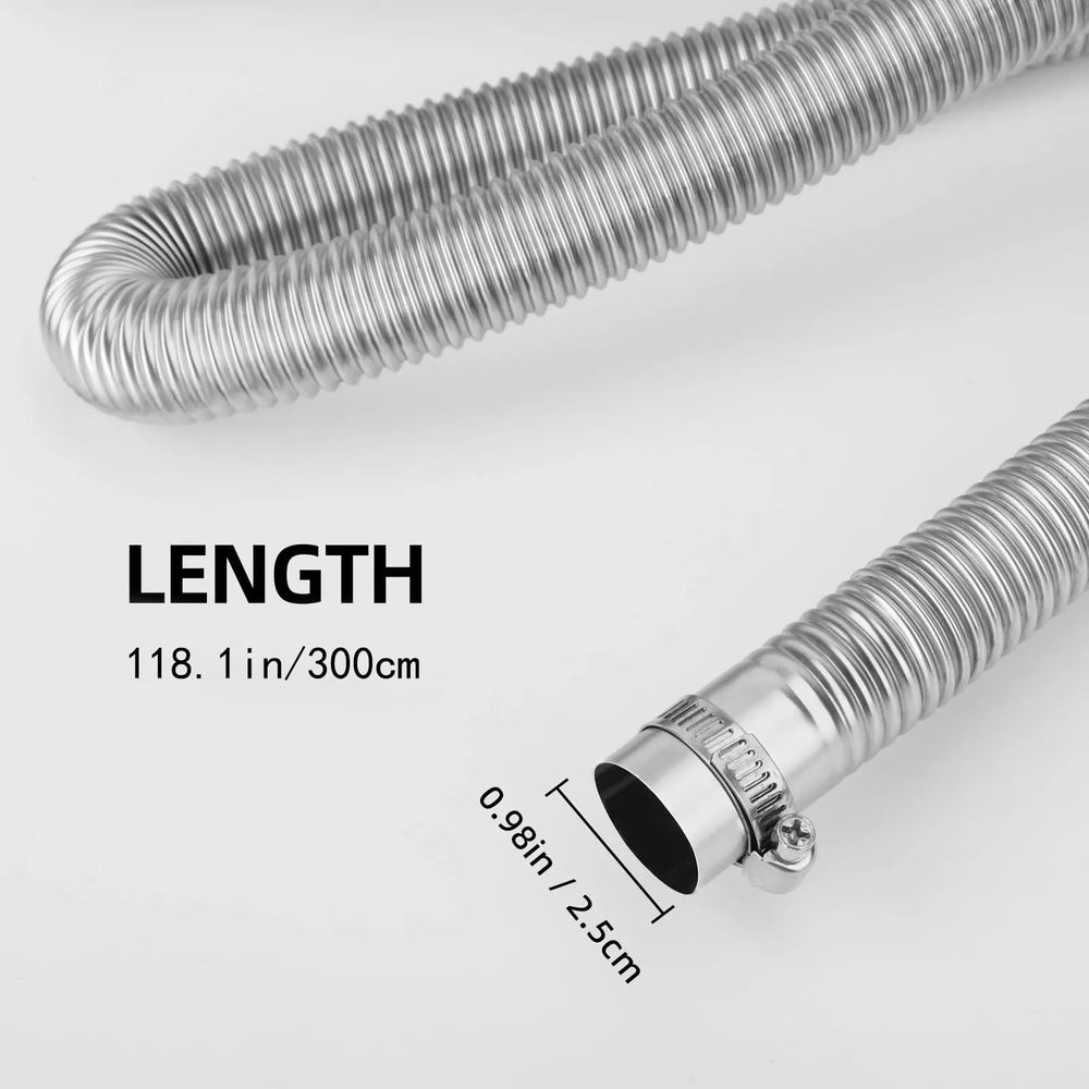 TORDXICS exhaust pipe 300 cm length maximum routing flexibility