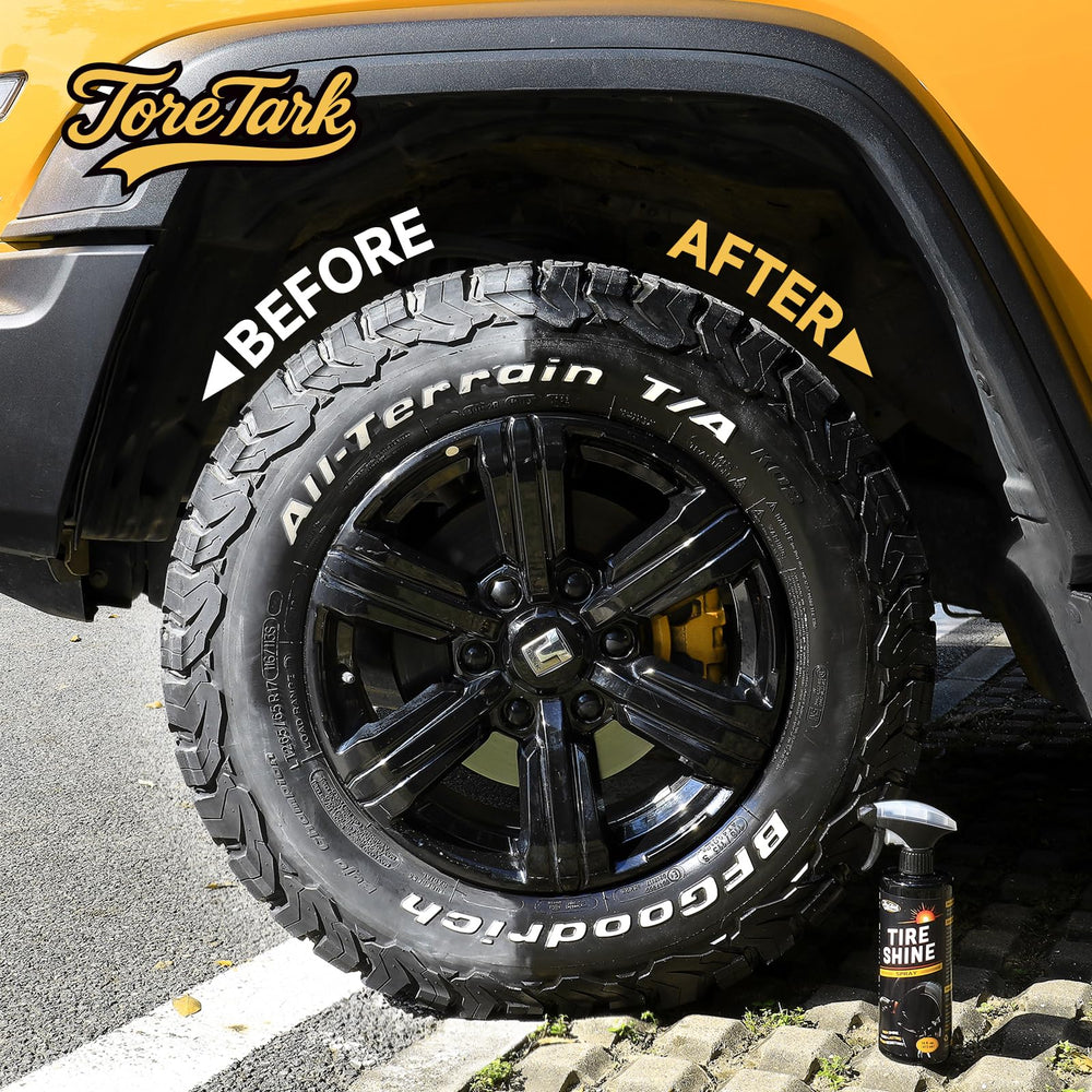 Toretark Ceramic Tire Shine Spray nylon brush applicator for precise coverage