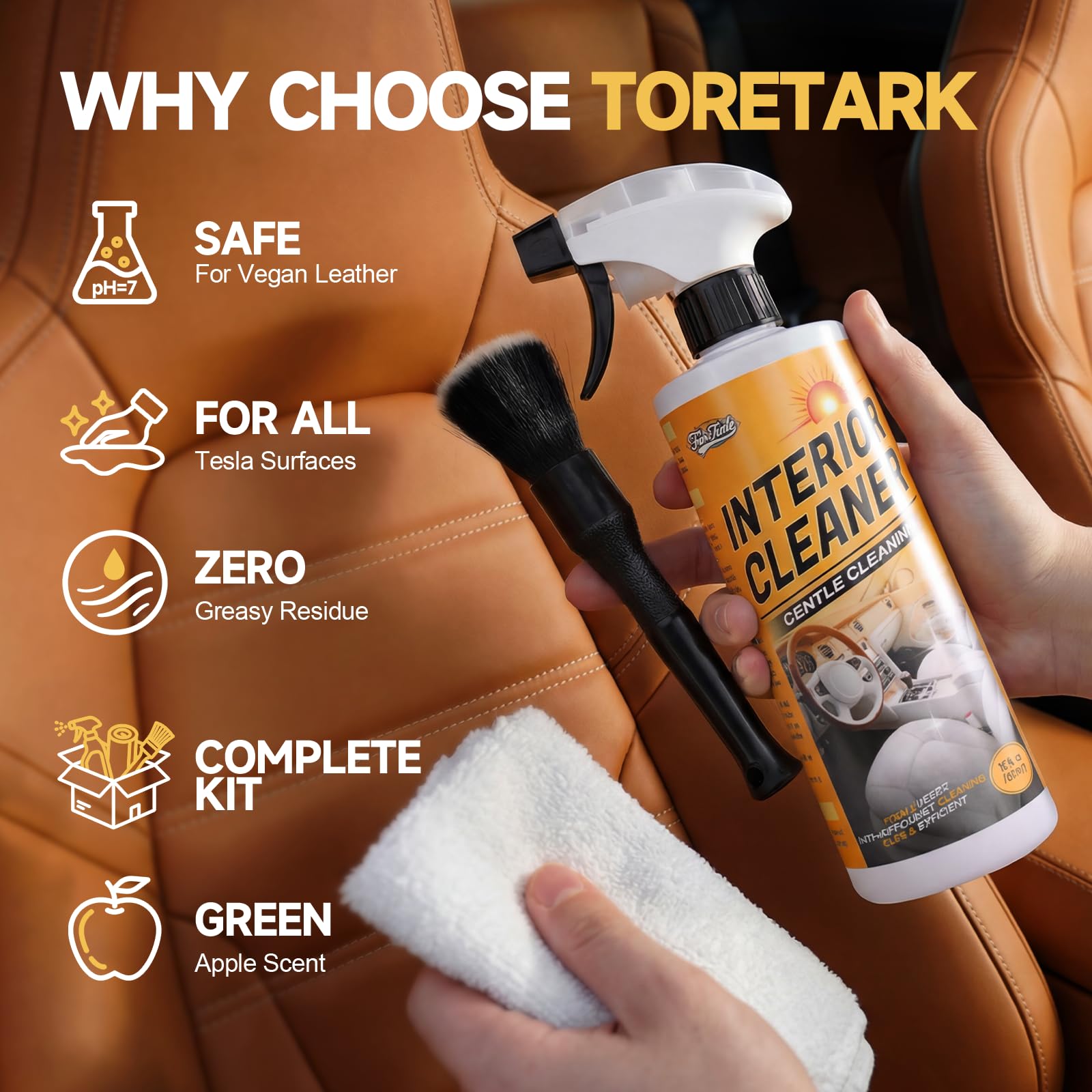 toretark green apple fragrance freshens car cabin