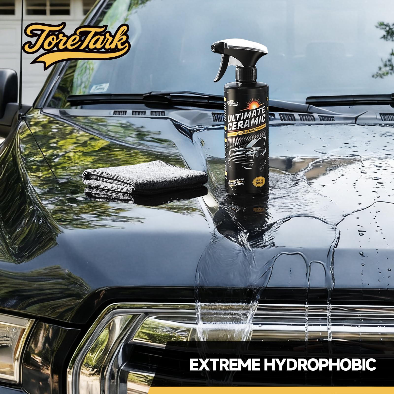 toretark quick wipe demonstrates fast, streak-free coating application.