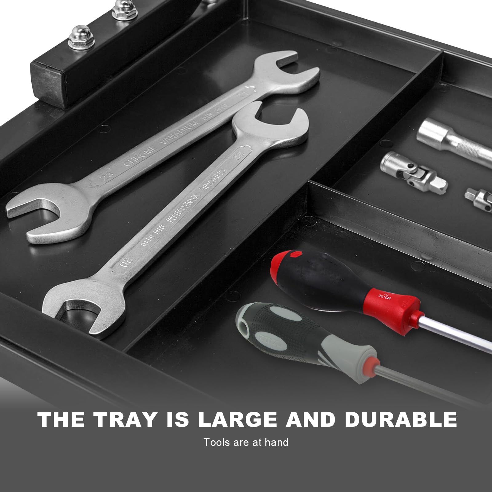 Torin ATR6300B heavy-duty tubular steel frame provides stability for demanding tasks